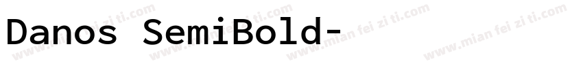 Danos SemiBold字体转换